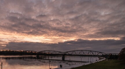sundown, woda, niebo, krajobraz, rzeka © Krzysztof  Jaworski