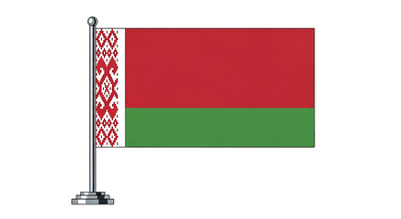 Flag of belarus isolated on transparent background