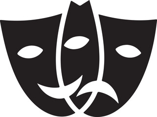 Mask silhouette minimalist artwork