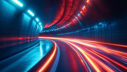 Vibrant tunnel lights