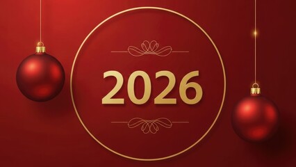 New year's 2026 celebration background with ornaments and elegant design