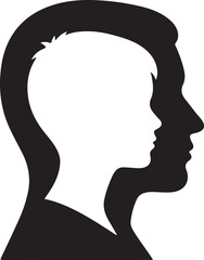  Minimal silhouette inside another bigger silhouette.