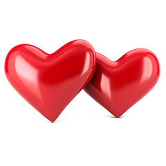 Fototapeta premium two red hearts