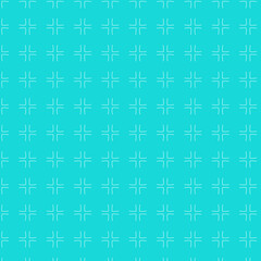 Teal Background With White Cross Shapes Pattern image photo