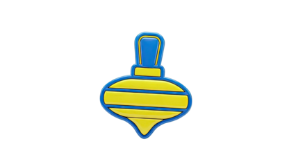 Blue and Yellow Spinning Top Toy