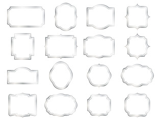 シルバーのシンプルフレームセット