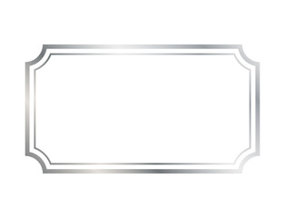 シルバーのシンプルフレーム