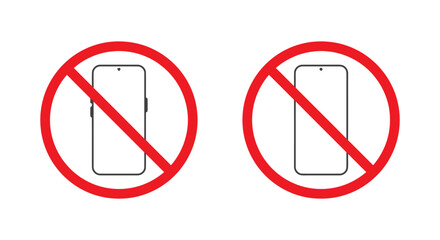 No phone sign vector symbol illustration mobile forbidden using prohibited area