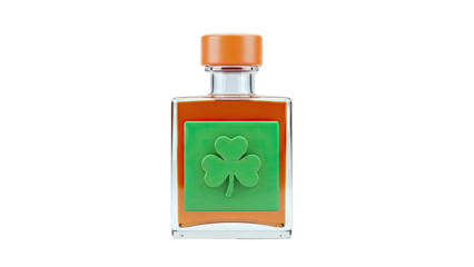 Bottle with Shamrock Label