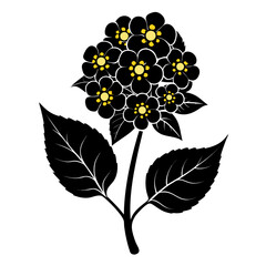 vector illustration of a lantana flower