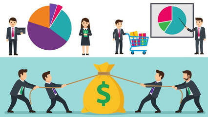 Business competition and financial resources for corporate growth and strategic planning