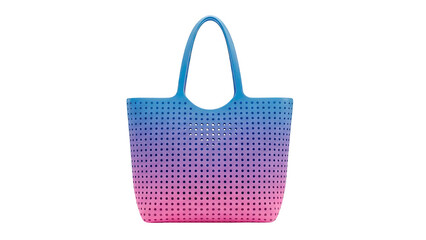 Blue and Pink Gradient Perforated Tote Bag