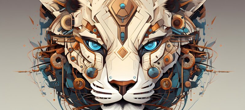 liger vector illustration t-shirt design ,generative AI