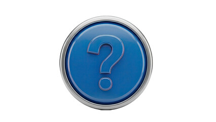 Blue Question Mark Button Icon