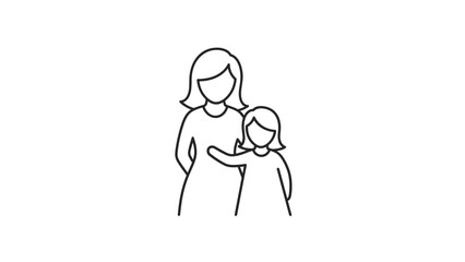 Loving mother embracing her child with care and affection, Generative AI.