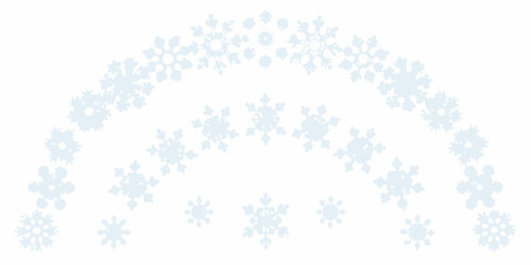 A delicate archway constructed from numerous light blue snowflakes © Smritykona