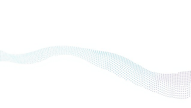 Abstract wave pattern of digital data and binary code on white background - Powered by Adobe