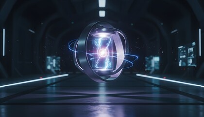 abstract background with blue lights