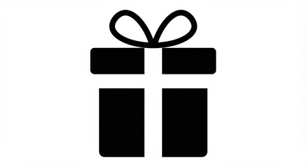 black gift box with bow