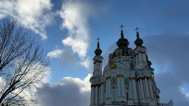 Kyiv Ukraine St Andrew's church Andreyevskaya tserkov.