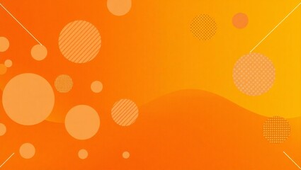 Vibrant orange and yellow abstract background with organic shapes and lines