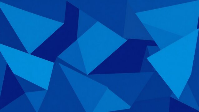 Abstract geometric pattern with overlapping blue shapes and sharp angles - Powered by Adobe