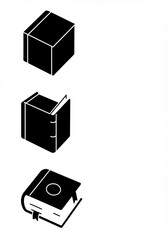 black and white box with white background