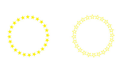 Stars in circle icon. Art design circle as logo or icon. 