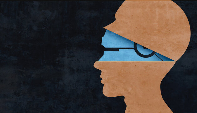 AI Deception Social issue and lack of trust where artificial intelligence systems imitate humans closely enough to mislead people affecting authenticity and fear of technology.