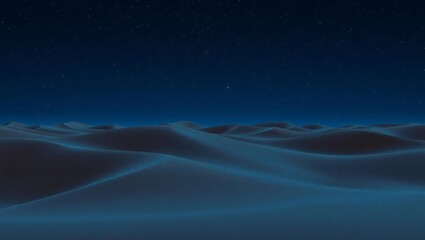 Surreal alien landscape under a starry night sky