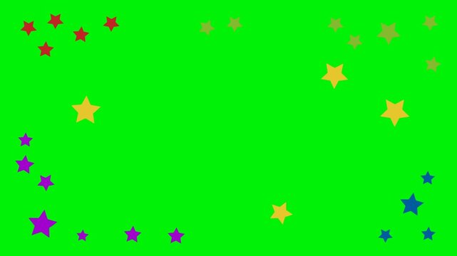 Video spinning stars animated spinning stars  4k green screen croma key