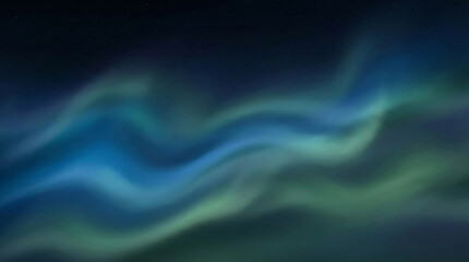 Obraz premium Abstract Northern Lights background with blue and green waves of light flowing across a dark starry night sky
