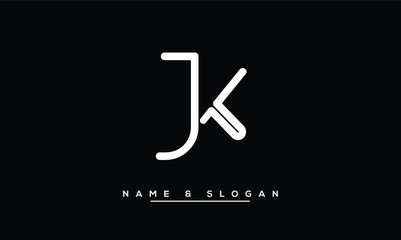 JK, KJ Abstract Letters Logo Monogram