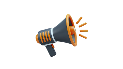 3D Rendered Megaphone Icon