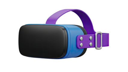 Blue and Purple VR Headset