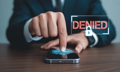 Denied access on mobile phone screen.