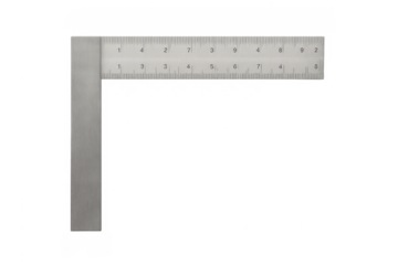 Metal try square tool measuring angle and length