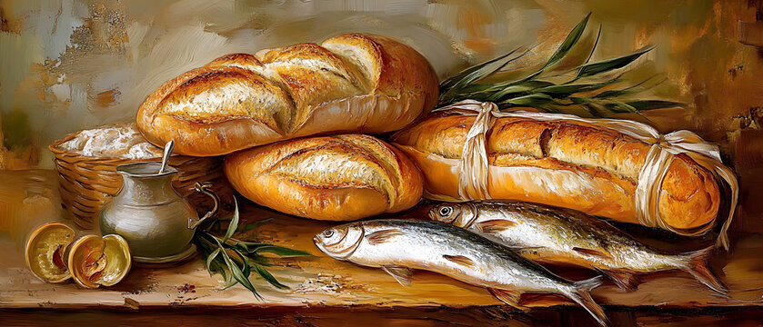 Five Loaves Two Fish Images  Browse 828 Stock Photos, Vectors, and Video |  Adobe Stock