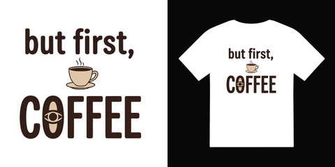 black coffee tshirt vector illustration design