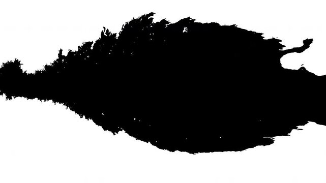 Ink flowing on white background