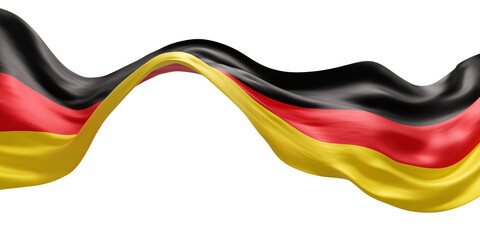 Germany flag isolated on transparent background 3D render