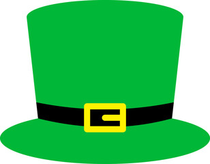 Leprechaun Hat Vector Isolated on Transparent Irish Heritage Symbol