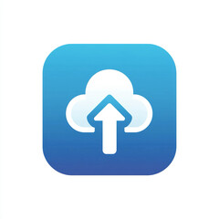 Upload arrow data export icon showing cloud upload, file sharing, or digital transfer in minimal interface style.