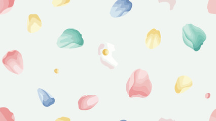 A colorful abstract illustration of pastel petals on a soft background vector design