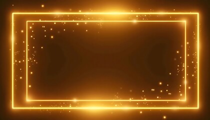 Golden Glowing Frame Luxury 4K