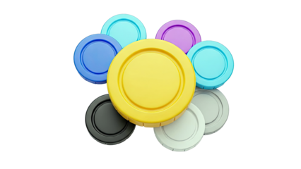 Colorful Circular Tokens