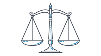 Vector Illustration of Balanced Justice Scales Symbolizing Fairness and Equality in Law and Ethics ...