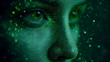 Intriguing Digital Portrait - A Glimpse into the Future of Artificial Intelligence and Human Connection.