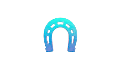 Gradient Horseshoe Isolated on White Background