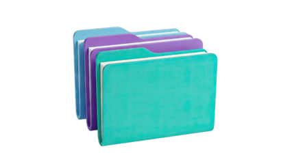 Colorful Stack of File Folders